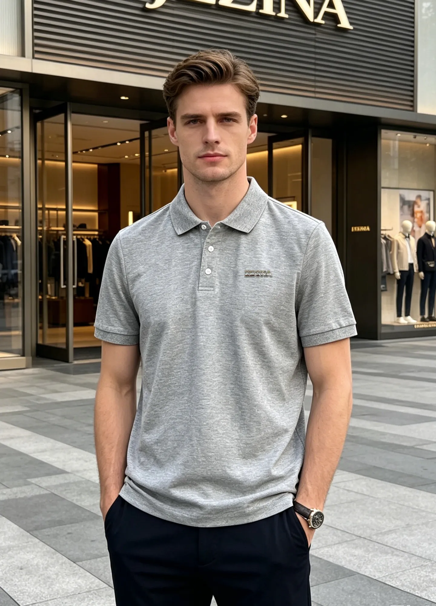 ⚜️ 「ZEGNA Polo 」 ZEGNA Classic ， ， ，Breathable ， 。 logo， ， 。 ， 、 ， 。 ！ ：Black.Gray.White.Sizes：M-3XL ❗️（S 4XL ）175/140 L
